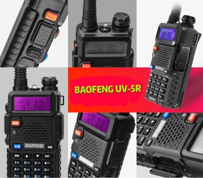 المهنية ثنائي الموجات VHF UHF راديو 128 قنوات Baofeng UV-5R جهاز الإرسال والاستقبال اللاسلكي